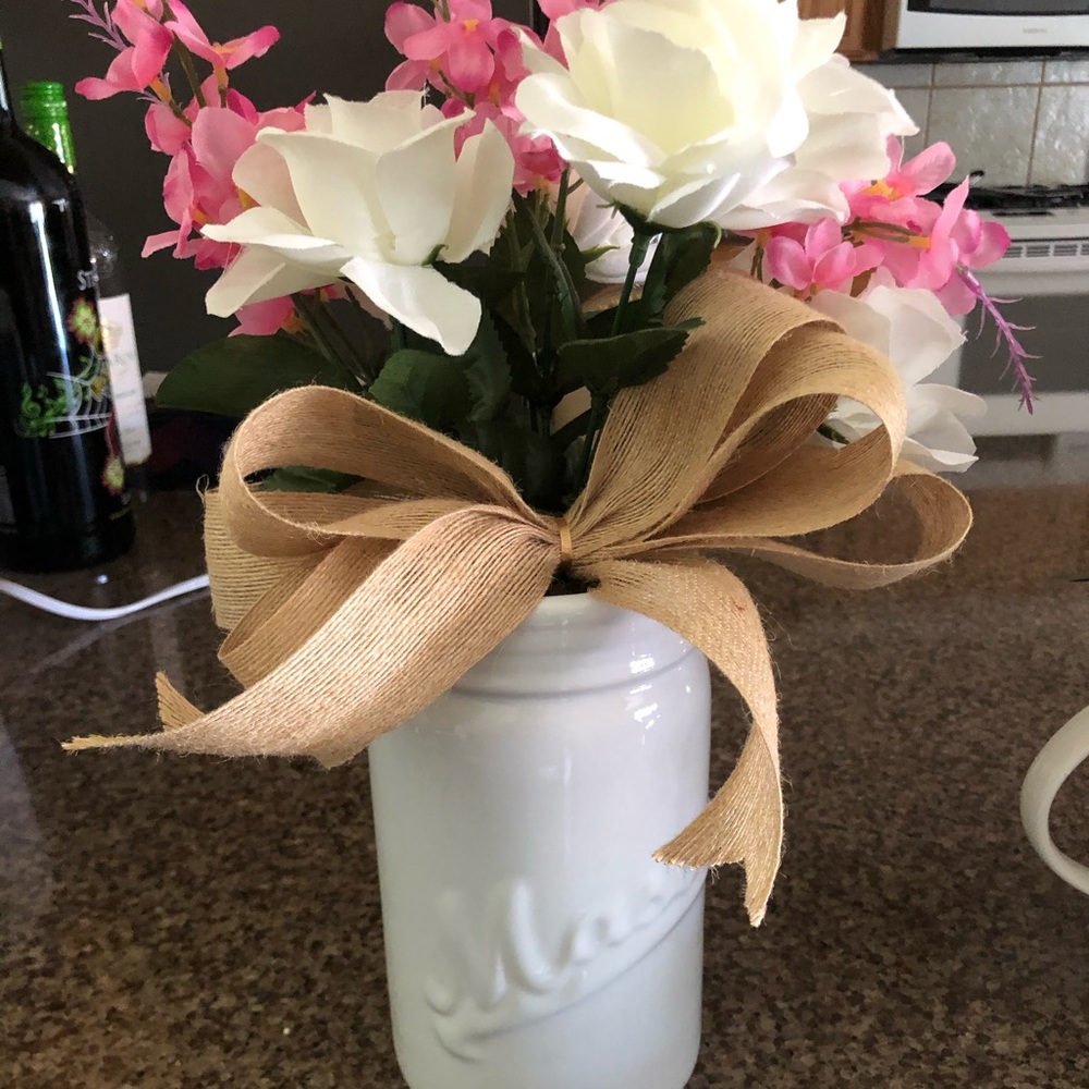 Mason Jar with Flowers